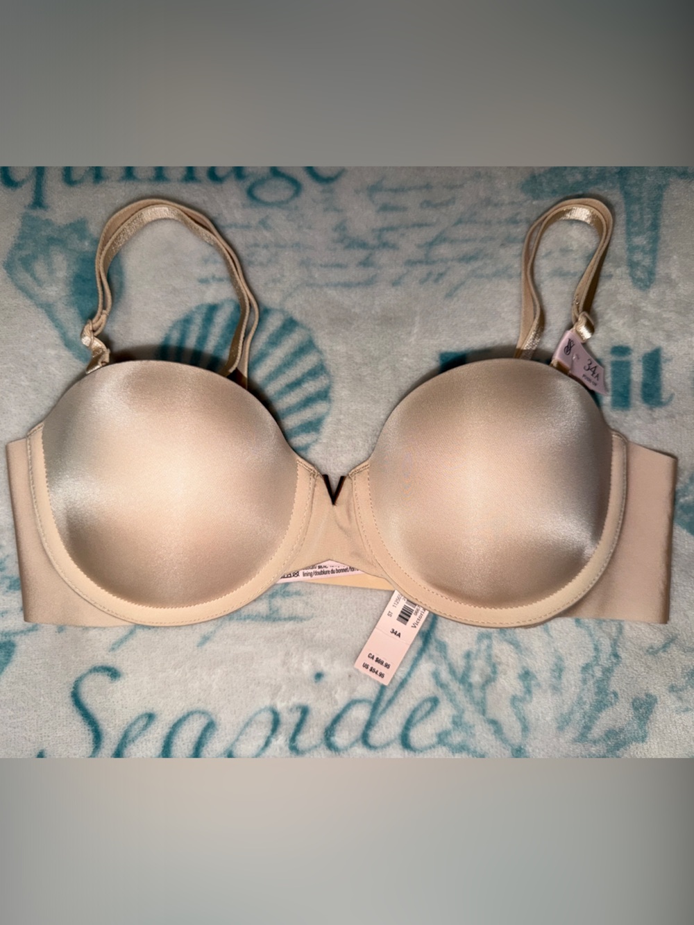Victoria's Secret Nude Illusions Smooth Uplift Strapless Bra 34A